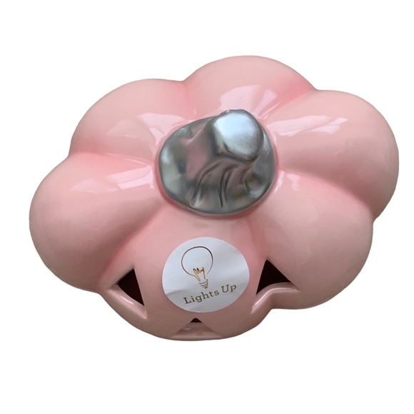 NEW Halloween PINK PUMPKIN LED Glossy Lightup Jack o’lantern - Picture 4 of 4